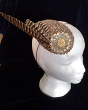 Load image into Gallery viewer, Pheasant and sequin headpiece.