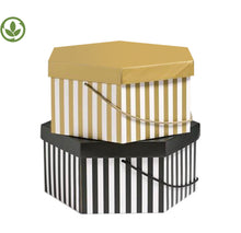 Load image into Gallery viewer, Elegant Black and White Hat box