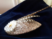 Load image into Gallery viewer, Pheasant and sequin headpiece.