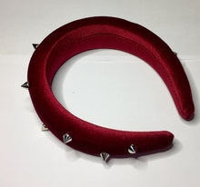 Load image into Gallery viewer, Burgundy Spike headband