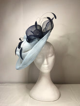 Load image into Gallery viewer, 2- Navy and Blue Saucer Headpiece