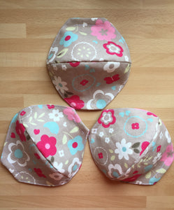 Adult face mask- beige floral
