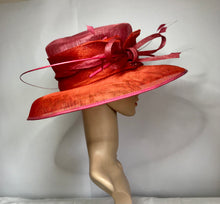 Load image into Gallery viewer, 3-Pink and Orange Slanted Crown Hat