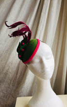 Load image into Gallery viewer, Green felt and Hot Pink Headpiece