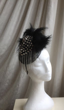 Load image into Gallery viewer, Stud and feather rock chick headpiece.