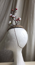 Load image into Gallery viewer, Copper sequin and cherry blossom headpiece.