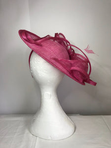 4-Rose Pink Saucer headpiece