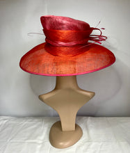 Load image into Gallery viewer, 3-Pink and Orange Slanted Crown Hat