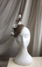 Load image into Gallery viewer, Copper sequin and cherry blossom headpiece.